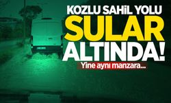 Kozlu sahil yolu sular altında: Araçlar su içinde kaldı!