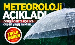 Meteoroloji açıkladı! Zonguldak'ta ilçe ilçe düşen yağış miktarı...