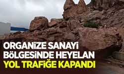 Organize Sanayi Bölgesi yolunda heyelan