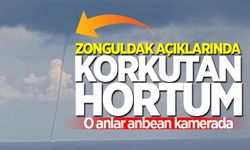 Zonguldak açıklarında korkutan hortum: O anlar kamerada!