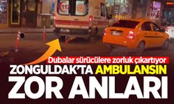 Zonguldak’ta ambulansın zor anları!