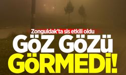 Zonguldak'ta sis etkili oldu! Göz gözü görmedi