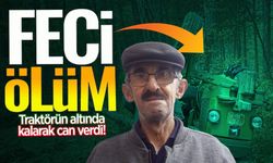 Devrilen traktörün altında kalan sürücü feci şekilde can verdi!