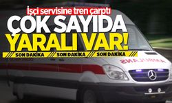 İşçi servisine tren çarptı: Çok sayıda yaralı var!