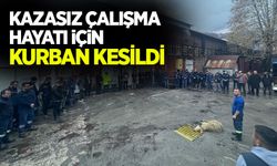 Maden fabrikalarında kazasız çalışma hayatı dileğiyle kurban kesildi