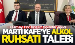 Kasım ayı 1'inci birleşim toplantısı yapıldı: Martı Kafe'ye alkol ruhsatı talebi