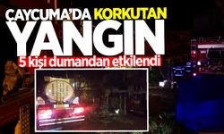 Samanlıkta başlayan yangın eve sıçradı: 5 kişi dumandan etkilendi