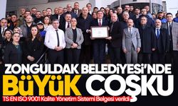 Zonguldak Belediyesi'ne TS EN ISO 9001 Kalite Yönetim Sistemi Belgesi