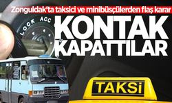 Zonguldak'ta taksici ve minibüsçülerden flaş karar: Kontak kapattılar!