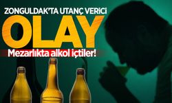 Zonguldak’ta utanç verici olay: Mezarlıkta alkol içtiler!