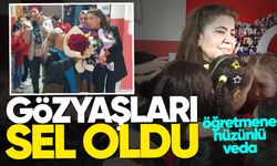 47 yıldır görev yaptığı okula öğrencilerinin alkışlarıyla veda etti