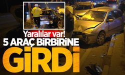 5 araç birbirine girdi: Yaralılar var!