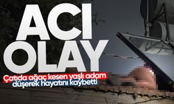 Çatıda ağaç kesen yaşlı adam düşerek hayatını kaybetti