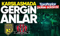 Çaycumaspor - Devrek Belediyespor maçında gergin anlar: Taraftar polise saldırdı!