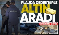 Denizde dedektörle altın arayan 1 kişi gözaltına alındı