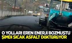 Eren Enerji bozduğu yollara asfalt döküyor