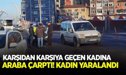 Otomobilin çarptığı kadın ekipler tarafından hastaneye kaldırıldı