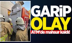 Komşu ile garip olay: ATM'de mahsur kaldı!