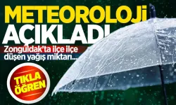 Meteoroloji açıkladı! Zonguldak'ta ilçe ilçe düşen yağış miktarı...