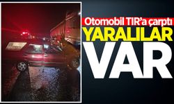 Otomobil TIR'a çarptı: Yaralılar var!