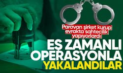 Paravan şirket kurup evrakta sahtecilik yapıyorlardı... Eş zamanlı operasyonla yakalandılar