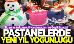 Pastanelerde  yeni yıl yoğunluğu: Bu senenin konsepti Kardan adam ve Geyikli pasta!