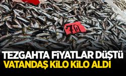 Balık fiyatları düştü! Vatandaş kilo kilo aldı