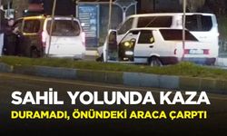 Sahil yolunda kaza! Duramayıp arkadan çarptı