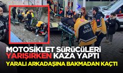 Ehliyetsiz motosiklet sürücüleri kaza yaptı: 1 yaralı