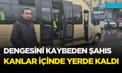 Yolda yürürken yere düşüp kafasından yaralandı