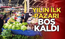 Halk pazarında yeni yıl sessizliği