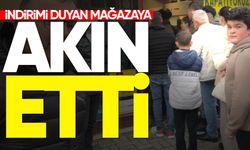 İndirimi duyan mağazaya akın etti