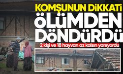 Komşunun dikkati yanmaktan kurtardı