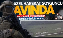 Özel harekat soyguncu avında! Kar maskeli soyguncuların kaçtığı anlar kamerada