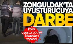 Zonguldak'ta büyük operasyon: Polis, uyuşturucuyu klozetten topladı!