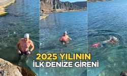 Buz gibi denize girdi: 2025’in ilk denize giren ismi!