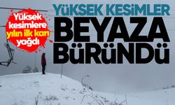 Yüksek kesimler beyaza büründü