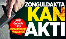 AVM önünde bıçaklı kavga: 1 kişi yaralandı!