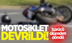 Ereğli'de motosiklet devrildi: Sürücü ölümden döndü!