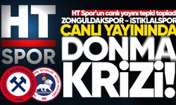 HT Spor'un canlı yayını tepki topladı: Zonguldakspor - İstiklalspor maçında donma krizi!