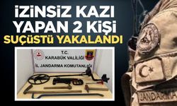 izinsiz kazı yapan 2 kişi suçüstü yakalandı