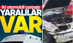 İki otomobil çarpıştı: 2 yaralı
