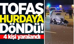 İki otomobil çarpıştı: 4 yaralı