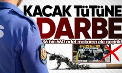 Kaçak tütün operasyonunda 36 bin 660 adet makaron ele geçirildi