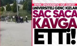 Üniversiteli genç kızlar saç saça kavga etti: O anlar kamerada!