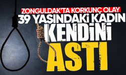 Zonguldak'ta 39 yaşındaki kadın kendini doğalgaz borusuna astı
