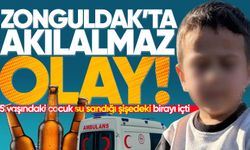 Zonguldak'ta akılalmaz olay: 5 yaşındaki çocuk su sandığı şişedeki birayı içti!