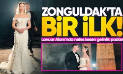 Zonguldak’ta bir ilk: Lavuar Alanı’nda nefes kesen gelinlik pozları