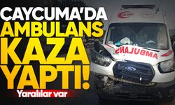 Çaycuma'da ambulans kaza yaptı: Yaralılar var!