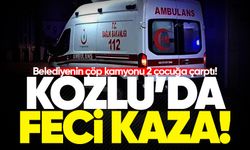 Kozlu’da feci kaza: Belediyenin çöp kamyonu 2 çocuğa çarptı!